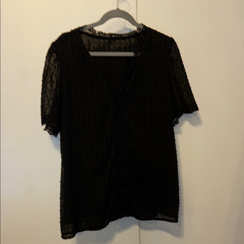 Amazon Black Blouse Top with Elegant Design
